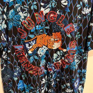 KENZO x H&M Jungle Kenzo Floral Print Tiger Embroidered T-Shirt sz MEDIUM M